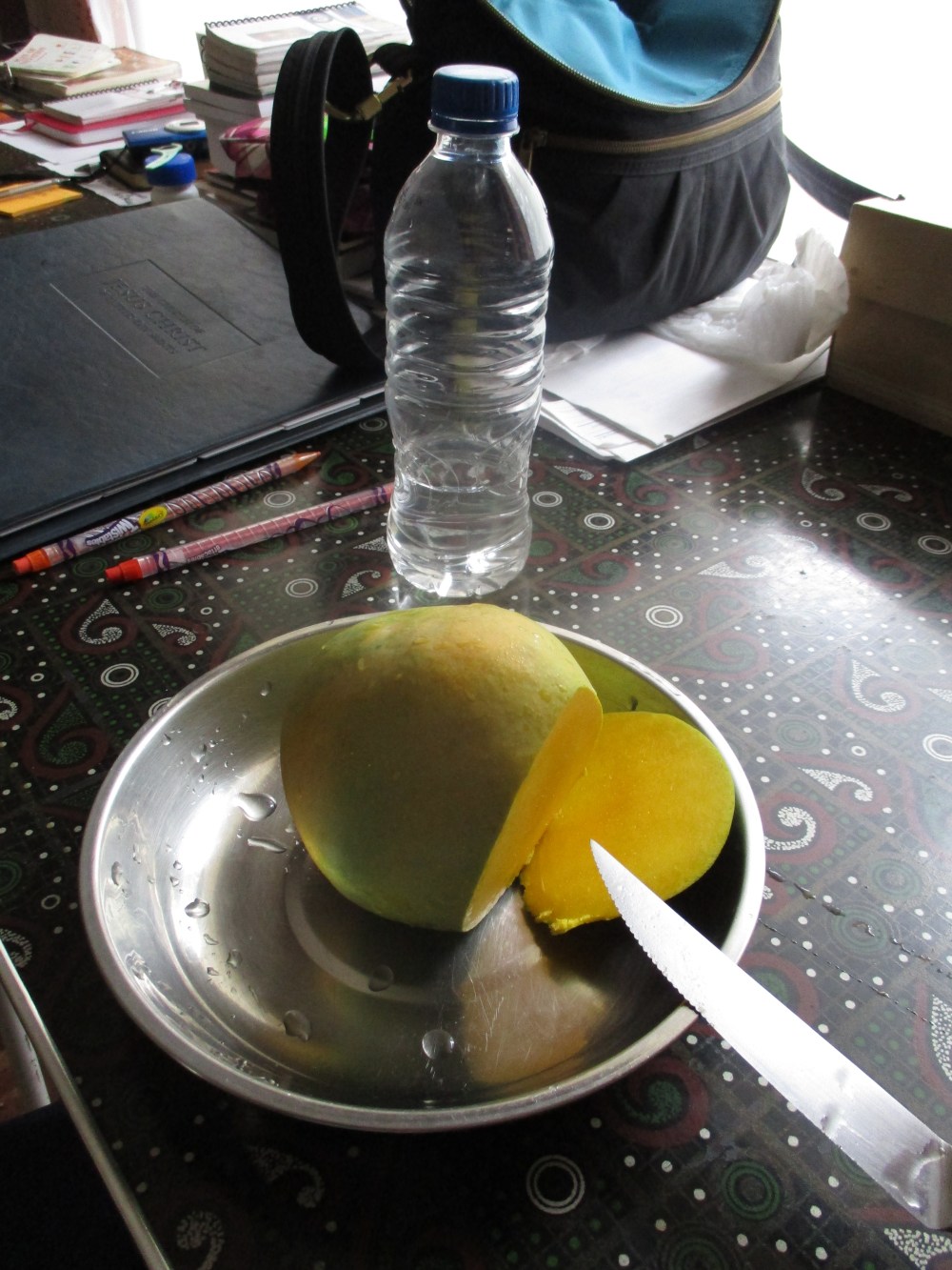 Huge delicious mangos for breakfast